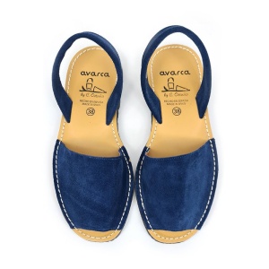 Sandale din piele AVARCA NUBUCK Blue - Img 6