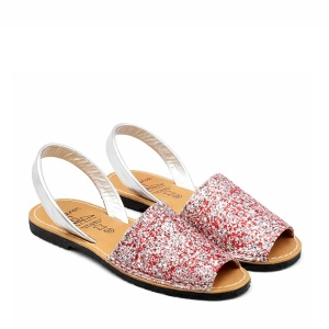 Sandale din piele naturala, AVARCA GLITTER Pink