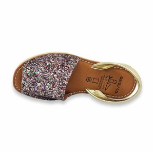 Sandale din piele naturala AVARCA High Glitter - Img 4