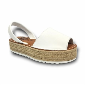Sandale din piele naturala AVARCA PLATEAU White - Img 2