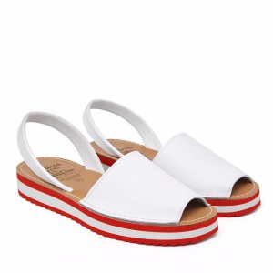Sandale din piele naturala, AVARCA VIVA White