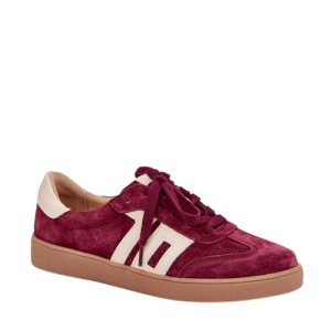 Sneakersi din piele naturala VELO Burgundy