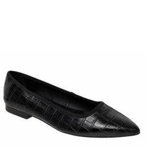 Balerini din piele naturala JIMENA Black