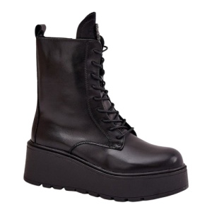 Bocanci din piele naturala JEZZI Black