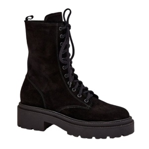 Bocanci inalti din piele naturala DIANDRA Black