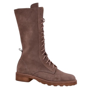 Bocanci inalti din piele naturala LAMIA Beige