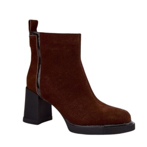Botine din piele naturala BELINA Brown