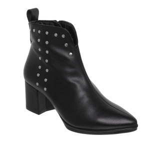 Botine din piele naturala BRUNA Black