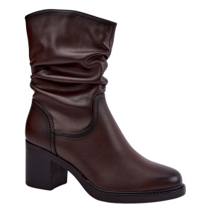 Botine din piele naturala CARLOTA Brown