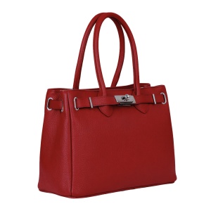 Geanta din piele naturala FLEUR Red - Img 2