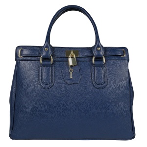 Geanta din piele naturala HELGA Blue