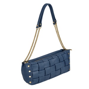 Geanta din piele naturala LILIA Blue - Img 2