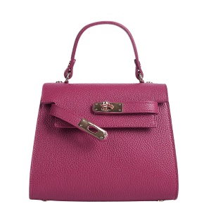 Geanta din piele naturala VENERA Fucsia - Img 3