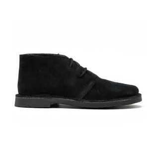 Ghete imblanite din piele intoarsa SAFARI ALL BLACK - Img 2