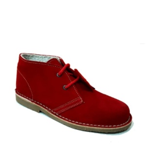 Ghete imblanite din piele intoarsa SAFARI Wine Red