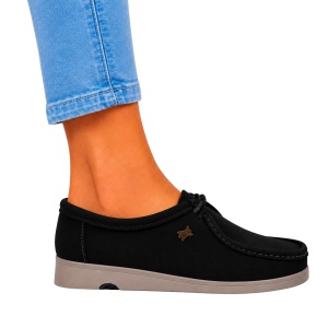 Mocasini din piele intoarsa SAFARI Negru - Img 3