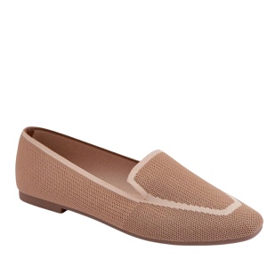 Pantofi din material textil impletit AITANA Taupe
