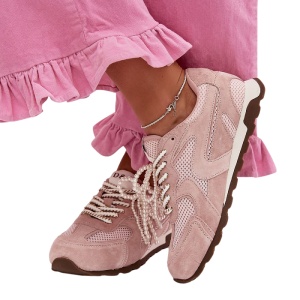 Pantofi sport din piele naturala LINDA Rose - Img 3