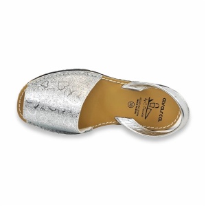 Sandale din piele AVARCA Hearts Silver - Img 3