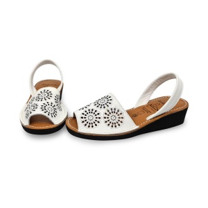 Sandale din piele AVARCA RAY Wedge White - Img 6