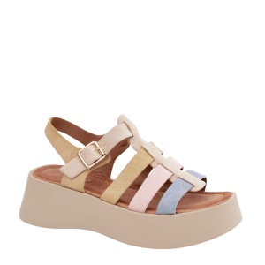 Sandale din piele ecologica DUNIA Beige