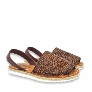 Sandale din piele intoarsa, AVARCA RUSTIC Brown