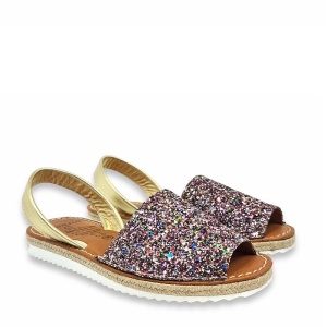 Sandale din piele naturala AVARCA High Glitter