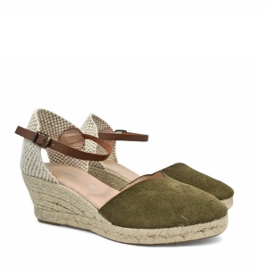 Sandale din piele naturala NIRVANA Khaki