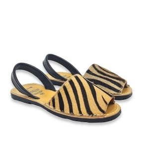 Sandale din piele pony, AVARCA Zebra Brown