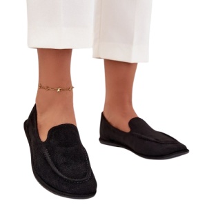 Balerini din piele sintetica MARLA Black