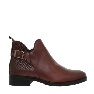 Botine din piele naturala TATIANA Camel - Img 2