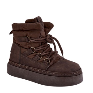 Cizme matlasate imblanite PAZ Brown