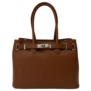 Geanta din piele naturala FLEUR Camel