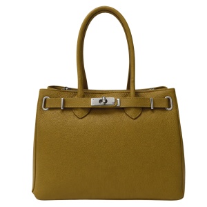 Geanta din piele naturala FLEUR Mustard