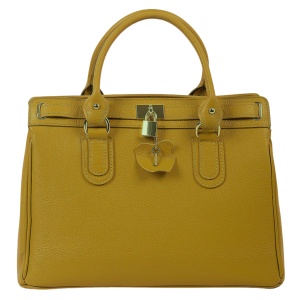 Geanta din piele naturala HELGA Yellow