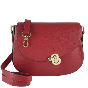 Geanta din piele naturala LUCRETIA Red