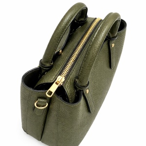 Geanta din piele naturala SAVIANA Khaki - Img 3