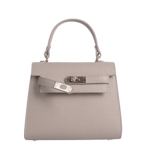 Geanta din piele naturala VENERA Beige - Img 4