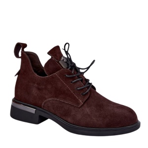 Ghete din piele naturala LEIRE Brown - Img 1