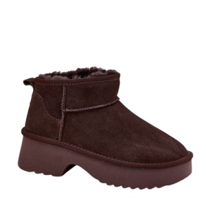 Ghete imblanite din piele naturala ENEDY Brown