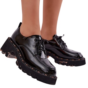 Pantofi din piele naturala BEGONA Black - Img 2