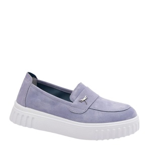 Pantofi din piele naturala NAIARA Bleu