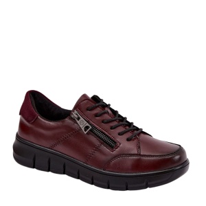 Pantofi din piele naturala SERENA Burgundy