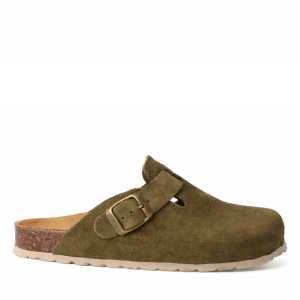 Saboti din piele naturala BELGIA Khaki
