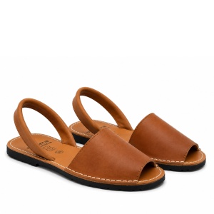 Sandale din piele naturala, AVARCA COLOUR POP Camel