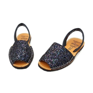 Sandale din piele naturala, AVARCA GLITTER Bleumarin - Img 4