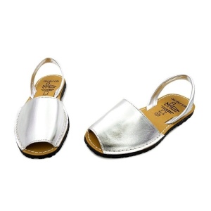 Sandale din piele naturala AVARCA SATIN Silver - Img 3