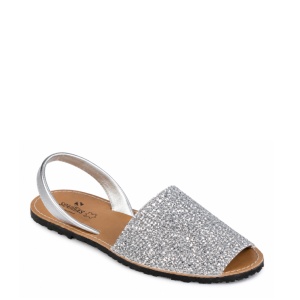 Sandale din piele naturala, AVARCA SEVILLA GLITTER SILVER