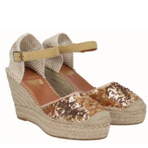 Sandale din piele naturala CARLA SEQUIN Gold - Img 2