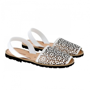 Sandale din piele naturala MINORQUINES Laser White
